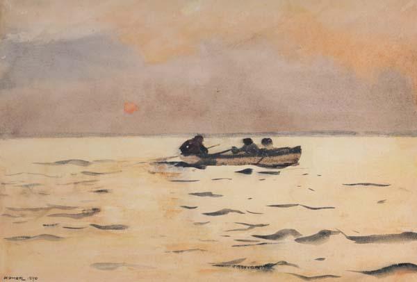 Winslow Homer Rowing Home (mk44) oil painting image